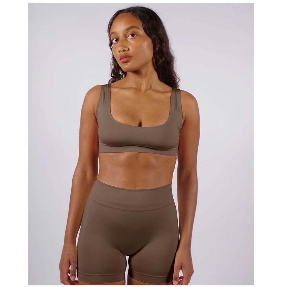 PRISM2 "Composed" Gray High Waisted Luxury Activewear Bike Shorts sz 1